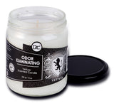 Vetiver Odor Eliminating Highly Fragranced Candle - Eliminates 95% of Pet, Smoke, Food, and Other Smells Quickly - Up to 80 Hour Burn time - 12 Ounce Premium Soy Blend