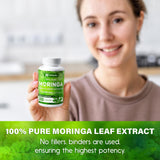 Moringa Capsules| Moringa Oleifera |10,000mg| 150 Capsules| 100% Pure| Non-GMO and Gluten Free Supplement | Complete Green Superfood | Moringa Leaf Extract Powder| Immune System| Energy| Metabolism