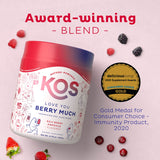 KOS Reds Superfood Powder - Beet Root, Goji Berries, Acai Powder, Pomegranate Juice - Energy Booster, Circulation and Digestion Support - Delicious Goji Berry Popsicle Flavor - 8.78 Oz, 28 Servings
