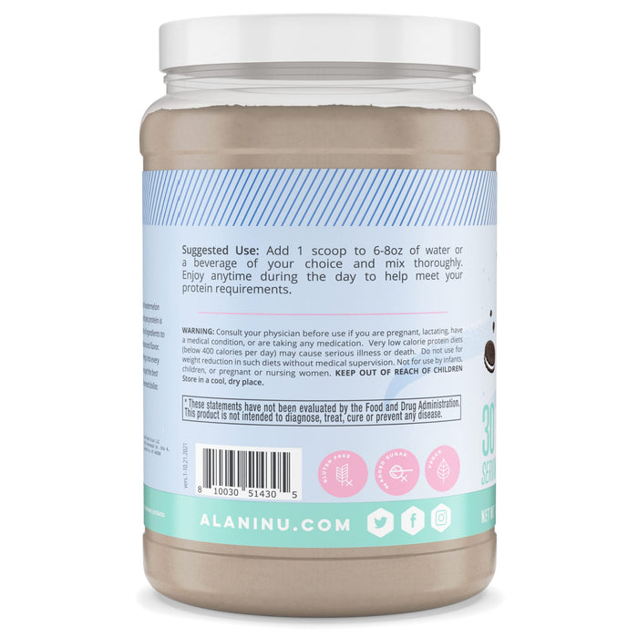 Alani Nu Plant-Based Protein Powder Frosted Flurry | 17g Vegan Protein | Meal Replacement Powder | No Sugar Added | Low Fat, Low Carb, Dairy Free, Pea Protein Isolate Blend | 30 Servings