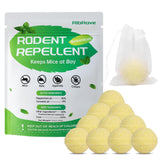 RibRave 10 Packs Rodent Repellent Ball, Mice Rat Repellent, Rodent Repeller for Indoor & Outdoor to Get Rid of Mouse Rat Pest Squirrel Spider, for Attic, Garage, RV, Camper