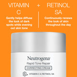 Neutrogena Rapid Tone Repair Retinol + Vitamin C Correcting Cream, 1.7 oz, Reduces Dark Spots, Fine Lines & Wrinkles