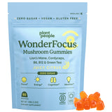 Plant People WonderFocus Mushroom Gummies with Lion’s Mane & Cordyceps - Nootropic Brain Supplement Boosts Memory, Focus, Energy & Mood in Adults | No Sugar, 100% Vegan, Citrus Flavor, 60 Count