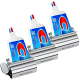 Toothpaste Squeezer Tube Roller Stainless Steel Tube Squeezer Rollers, Saves Toothpaste, Creams, Puts an end to Waste - Simple and Practical (Silver)