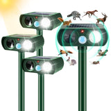 4 PCS Solar Animal Repeller, Ultrasonic Animal Repellent Outdoor with Motion Detection Cat Rabbit Repellent Deer Repellent Devices Waterproof Raccoon Dog Skunk Repellent Deterrent for Yard Garden Farm