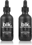 blk. PH 8+ Natural Mineral Alkaline Water Drops Electrolyte Infused with Fulvic and Amino Acids, Zero Sugar, 2oz., 2-Pack