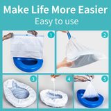 Bedpan Set with 30 Absorbent Pads Gel and 30 Disposable Liners, Bed Pan for Elderly Females Women, Bedpan with Liners and Liquid Waste for Men Male