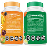 The Vitamin Kitchen Fruit and Veggie Supplements-90 Fruits, 90 Veggies Capsules to Boost Energy Level - Whole Food Fruits and Vegetable from Super Foods - Made in USA - Soy & Vegan Free (Pack of 2)