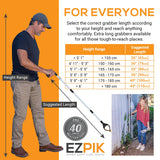 Ezpik 40" Long Extended Grabber Reacher Tool for Elderly - Trash Hand Grabber Pickup Sticks for Seniors - Telescoping Extension Grabber Claw Pickup Tool - Hand Extension Magnetic Folding Grabber 2pack