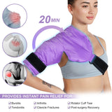 REVIX Shoulder Ice Pack for Injuries Reusable Gel Ice Wrap for Shoulder Pain Relief, Bursitis and Rotator Cuff, Cold Therapy Compression for Man and Women, Purple