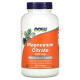 NOW Foods - Magnesium Citrate 200 mg 250 tabs (Pack of 2)