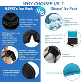 REVIX XL Shoulder Ice Pack Rotator Cuff Cold Therapy, Reusable Gel Ice Pack Shoulder Wraps for Pain, Swelling, Tendonitis and Shoulder Surgery, Long-Lasting Shoulder Compression, Black