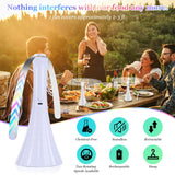 Fly Fans for Tables Rechargeable, Fly Fans for Outdoor Tables USB, Fly Repellent Fans to Keep Flies Away by Soft Blades, Food Fans for Camping, Picnic, Fishing, Fly Repellent Outdoor Patio,2PCS, White