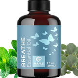 Breathe Blend Essential Oil for Diffuser - Invigorating Breathe Essential Oil Blend with Eucalyptus Peppermint Tea Tree and Mint Essential Oils for Diffusers for Home and Shower Aromatherapy 2oz