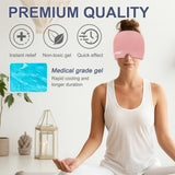 EXQUISLIFE Migraine Headache Relief Cap, Gel Ice Head Wrap, Hot and Cold Therapy, Headache Eyes Mask for Sinus, Puffy Eyes, Tension and Stress Relief (Pink)