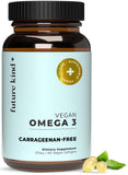 Future Kind Vegan Omega 3 Supplement (2 Month Supply) - Glass Bottle & Carrageenan-Free Algae Omega 3 Supplements for Joint, & Mood Support - DHA EPA Supplements for Kids & Adults