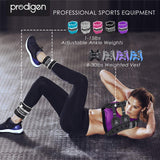 Prodigen Adjustable Ankle Weights Set for Men & Women Ankle Wrist Weight for Walking, Jogging, Gymnastics (Black, 3.5lbs x2)