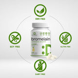 Bromelain Supplement 2,000mg Per Serving, 240 Capsules – Natural Proteolytic Enzymes from Fresh Pineapple – Supports Nutrient Digestion