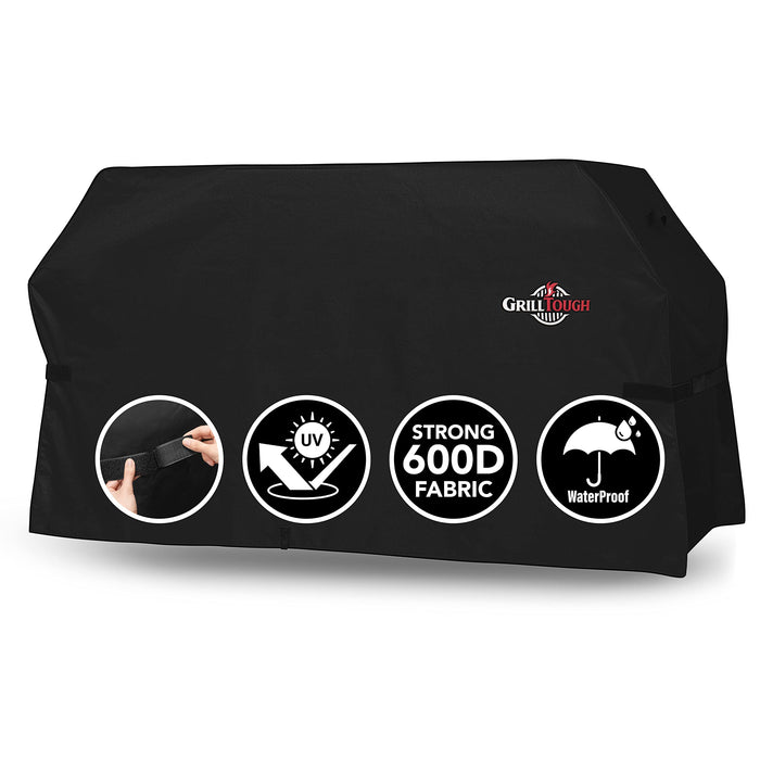 GrillTough Heavy Duty Griddle Cover for Outdoor Griddle, Fits 36 Inch Griddle – Waterproof, Weather Resistant, UV & Fade Resistant with Adjustable Straps – BBQ Cover for Flat Grill, Black