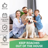 LUOJIBIE Roach Bait Stations, Natural Cockroach Repellent, Roach Traps Indoor/Outdoor Use, Roach Killer Indoor Infestation for Small & Large Roaches-24P