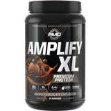 PMD Sports Amplify XL Premium Whey Protein Supplement Hydro Greens Blend - Glutamine and Whey Protein Matrix with Superfood for Muscle, Strength and Recovery - Double Chocolate Explosion (24 Servings)