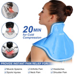 REVIX Ice Pack for Neck and Shoulders Upper Back Pain Relief, Large Neck Ice Pack Wrap with Soft Plush Lining, Reusable Gel Cold Compress for Rotator Cuff Injuries, Swelling