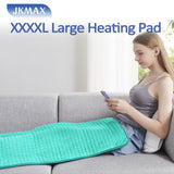 Extra Large Heating Pad for Back Pain Relief & Cramps - King Size Heat pad 17" x 33" - Heating Pad XXXL with 10 Heat Settings 6 Timer Auto Shut Off - Upgrade Hot Pad Washable （Green）