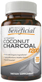 PURELY beneficial Activated Coconut Charcoal 1200mg, 180 Capsules - Pills for Digestive System, Bloating, Vegan (1bottle)