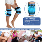 REVIX Ice Packs for Knee Injuries Reusable, Gel Ice Wraps with Cold Compression for Injury and Post-Surgery, Plush Cover and Hands-Free Application, A Set of Two