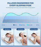 No More Aches Neck Pillow for Pain Relief, Adjustable Cervical Pillow for Neck Support with Armrest, Odorless Ergonomic Contour Memory Foam Pillows,Orthopedic Bed Pillow for Side Back Stomach Sleeping