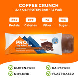 PROBAR - PROTEIN Bar, Coffee Crunch, Non-GMO, Gluten-Free, Healthy, Plant-Based Whole Food Ingredients, Natural Energy (12 Count)