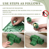 Kittmip 4 Pcs Dual Entry Large Rat Traps Tunneled Safe Pest Rat Control Rat Trap Indoor and Outdoor Pet and Child Safe Rat Traps for Home Quick Effective Mouse Catcher Sanitary (Green)