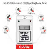 RIDDEX Plus Insect Repellent | Plug in, Mouse Deterrent - Pest Control for Defense Against Rats, Mice, Roaches, Bugs and Insects | Control Pests with No Chemicals or Poison | White