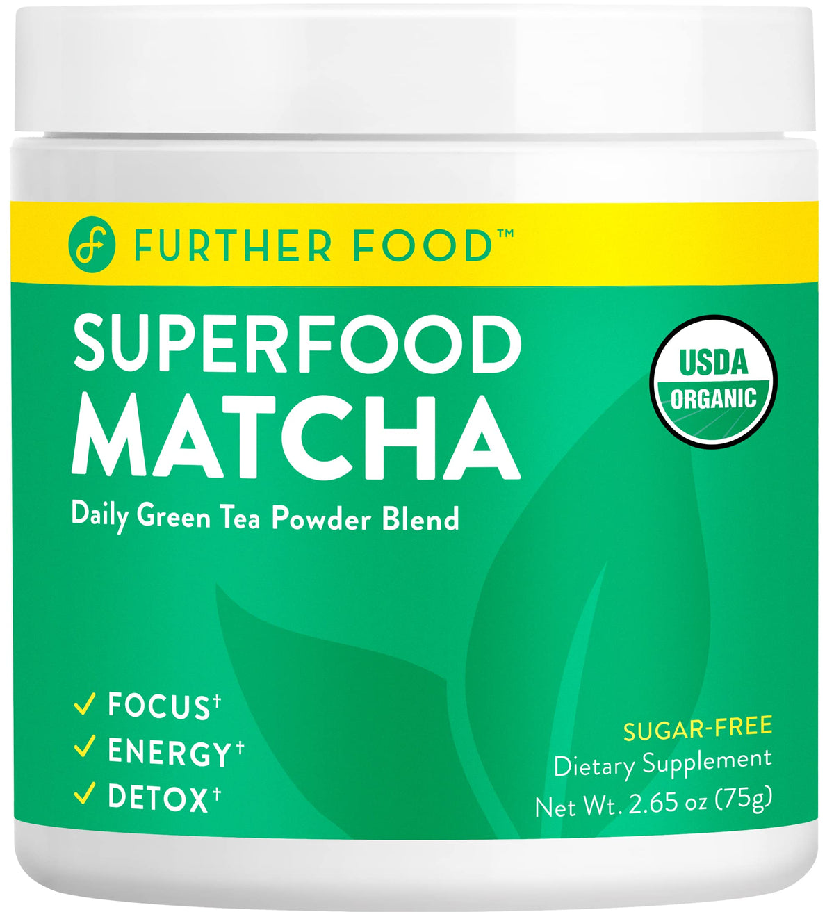 Further Food Premium Matcha Green Tea Powder USDA Organic Japanese Mat