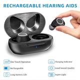 URORU Rechargeable Hearing Aids with Advanced Background Noise Reduction for Seniors and Adults with Moderate to Severe Hearing Loss, Long Battery Life Adjustable Volume with Charging Case