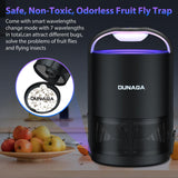 Automatic Fruit Fly Trap Indoor, Fly Traps Indoor for Home, Gnat Traps for House, Mosquito Traps, Insect Traps Indoor with 10 Sticky Glue Boards, Black
