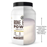 32oz Vanilla Bone Broth Protein Powder From Grass Fed Beef - Non-GMO Ingredients, Gut-Friendly, Low Carb Dairy Free Protein Powder - Natural Collagen Source For Joint Support - Keto Friendly