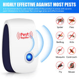 JLLOM 10 Packs Ultrasonic Pest Repeller Electronic Mouse Repellent Ultrasonic Plug in Rodent Repellent Indoor Sonic Repellent Pest Control for Insect,AntBugs,Mosquito,Rat,Spide,Cockroach