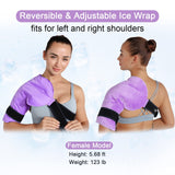 REVIX Shoulder Ice Pack for Injuries Reusable Gel Ice Wrap for Shoulder Pain Relief, Bursitis and Rotator Cuff, Cold Therapy Compression for Man and Women, Purple
