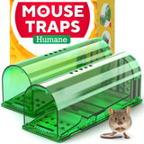 Humane Catch and Release Indoor/Outdoor Mouse Traps Pack of 2 - Easy Set Durable Traps, Safe for Children, Pets and Humans - Instantly Remove Unwanted Vermin from Your Home