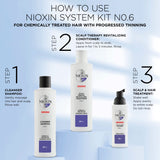 Nioxin System 6 Kit, Cleanse, Condition, and Treat the Scalp for Thicker and Stronger Hair, 3 Month Supply + Sebastian Professional Dark Oil Lightweight Hair Oil, Infused With Jojoba & Argan Oil