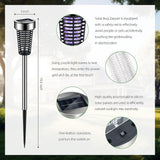 4 Pack Mosquito Zapper Solar Bug Zapper Outdoor Waterproof Mosquito Killer for Patio Yard Garden Pathway Mosquito Repellent Lighting Lamp