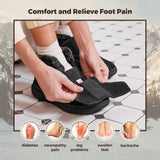 FitVille Diabetic Shoes for Women Wide Width Warm Slip-on Swollen Feet Shoes Boots Lightweight Adjustable Closure Walking Shoes for Elderly Foot Pain Relief Neuropathy (8 Wide,Black)