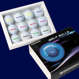 THIODOON 12 Pack Upgraded Glow in The Dark Golf Balls New Version Light up Led Golf Balls Night Golf Gift Sets for Men Kids Women