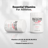 Codeage Multivitamin Performance Elite Max - Essential Vitamins for Athletes - Resveratrol, Citrus Bioflavonoids, Bovine Liver, Heart, Marrow, Wild Blueberry, Muscadine Grape, Pantethine - 90 Capsules