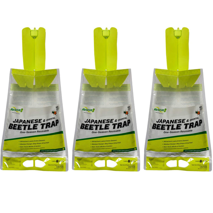 RESCUE! Japanese Beetle Trap – Reusable Bag - 3 Traps