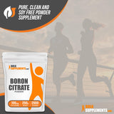 BulkSupplements.com Boron Citrate Powder - Boron 5mg, Boron Supplement for Men & Women, Food Grade Boron - for Bones & Joints Support, 5mg of Boron, 100mg per Serving, 250g (8.8 oz)