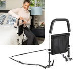 WELLORA Bed Rails for Elderly Adults Safety - Height Adjustable & Storage Pocket - Bed Railings for Seniors -Disability Bed Rails - The Bed Cane Fits Any Bed & Makes Getting in & Out Easy Again