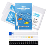 10 in 1 Ammonia Test Kit for Aquarium, 150ct Aquarium Ammonia Test Strips Freshwater Saltwater, Fish Tank Aquarium Test Strips Kit - Testing Ammonia and 9 More !