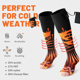 2023 Upgraded Heated Socks for Men Women, 5000mAH Rechargeable Battery Electric Socks, 4 Levels Winter Cold Weather Warm Socks for Outdoors Hunting Fishing Camping Hiking Skiing Foot Warmers (Black)